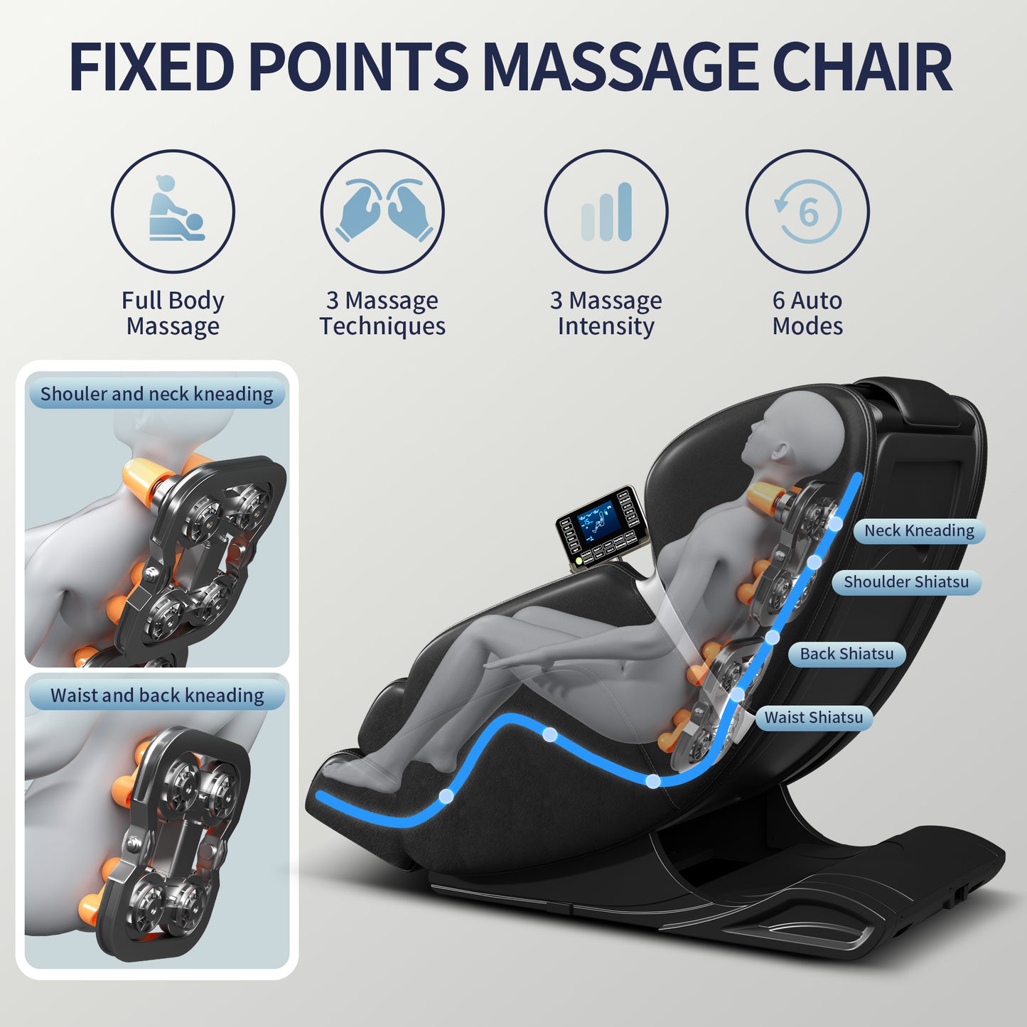 Welevara™ Elite Zero Gravity Recovery Massage Chair with Heat & Full Body Air Compression