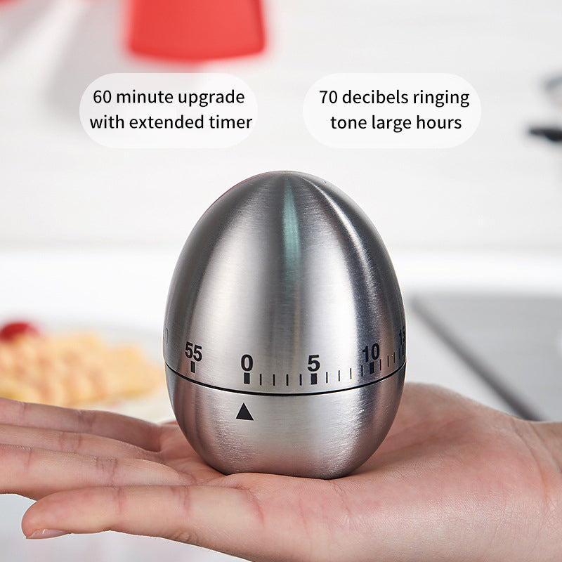 Mechanical Kitchen Timer – Stainless Steel Wind-Up Countdown Timer for Cooking, Baking & Meal Prep