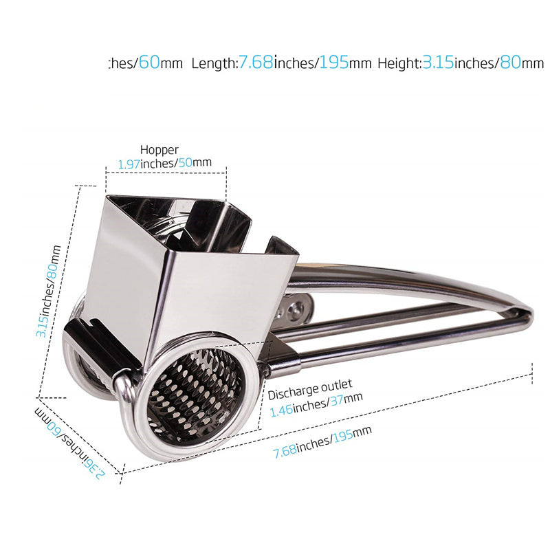 304 Stainless Steel Multifunctional Kitchen Grater – Cheese, Vegetable & Chocolate Grater with Easy-Clean Design