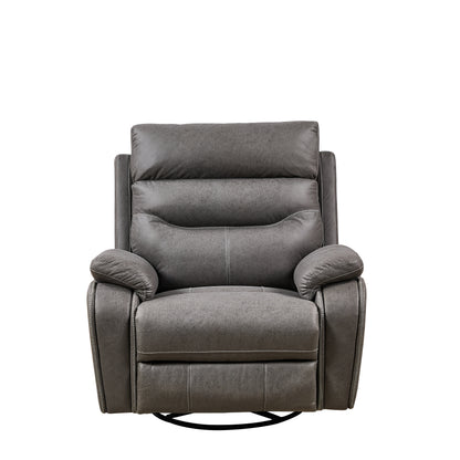 Power Swivel Rocker Recliner Chair with Dual OKIN Motors, Power Headrest & USB Charging – 240° Swivel Recliner, Gray