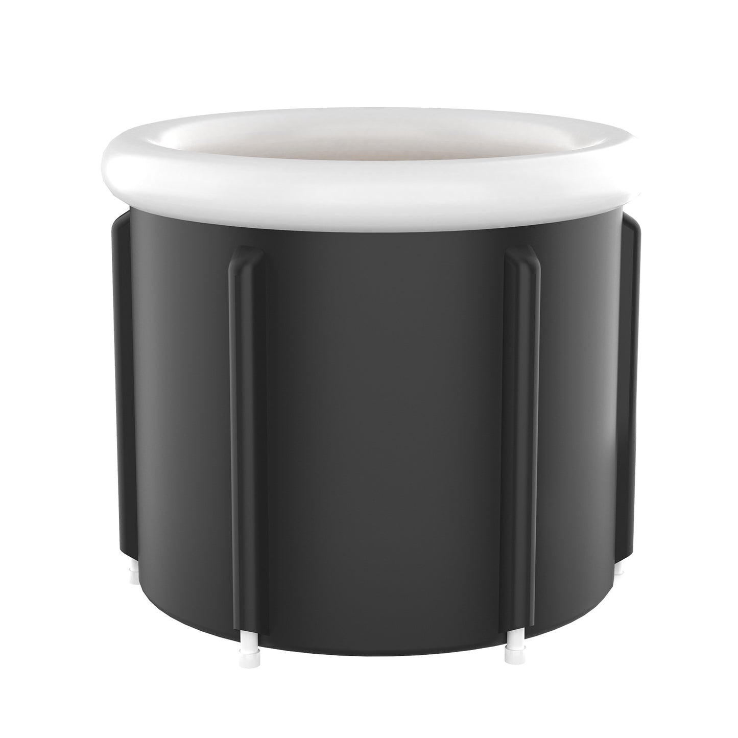 Large Foldable Ice Bath Tub for Adults – Portable Cold Plunge Recovery Bucket, Insulated PVC Ice Bath, Black