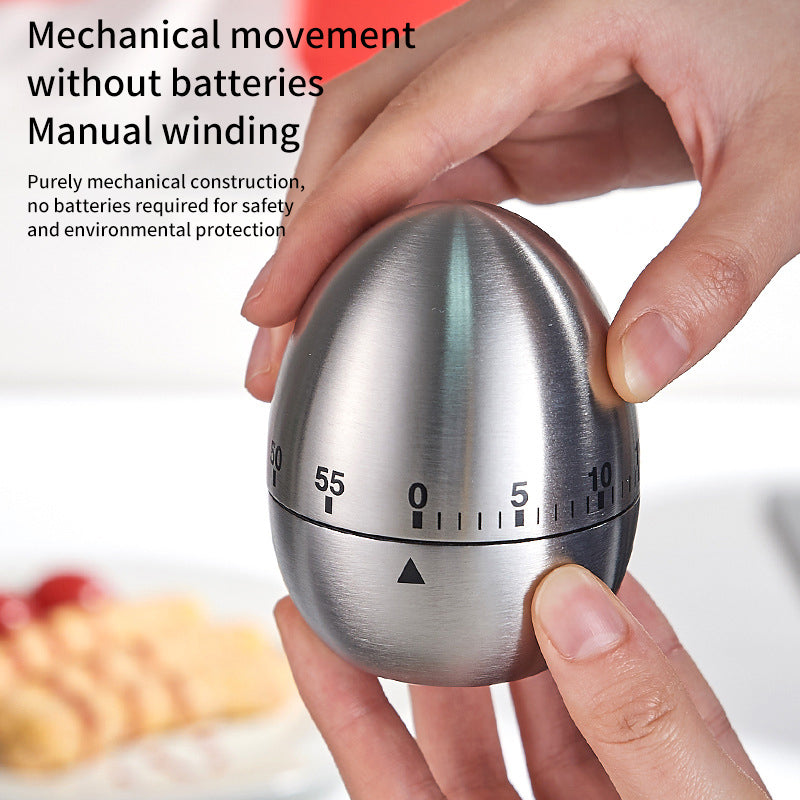 Mechanical Kitchen Timer – Stainless Steel Wind-Up Countdown Timer for Cooking, Baking & Meal Prep