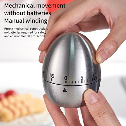 Mechanical Kitchen Timer – Stainless Steel Wind-Up Countdown Timer for Cooking, Baking & Meal Prep