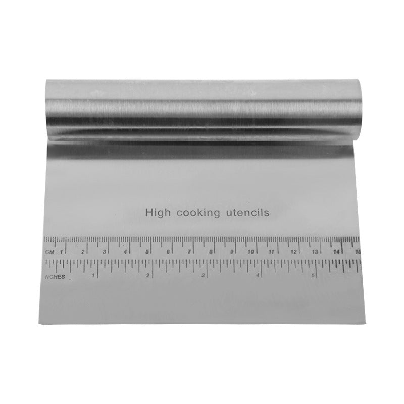 Stainless Steel Dough Cutter & Bench Scraper with Scale – 6-Inch Baking Pastry Chopper and Kitchen Scraper