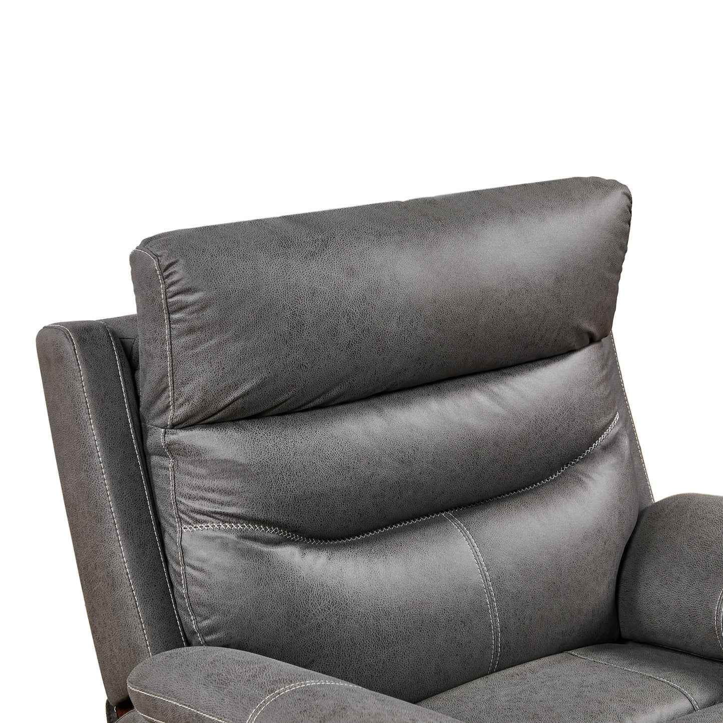 Power Swivel Rocker Recliner Chair with Dual OKIN Motors, Power Headrest & USB Charging – 240° Swivel Recliner, Gray
