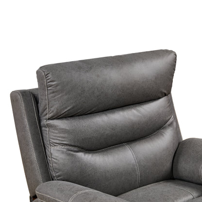 Power Swivel Rocker Recliner Chair with Dual OKIN Motors, Power Headrest & USB Charging – 240° Swivel Recliner, Gray