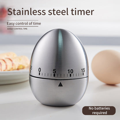 Mechanical Kitchen Timer – Stainless Steel Wind-Up Countdown Timer for Cooking, Baking & Meal Prep