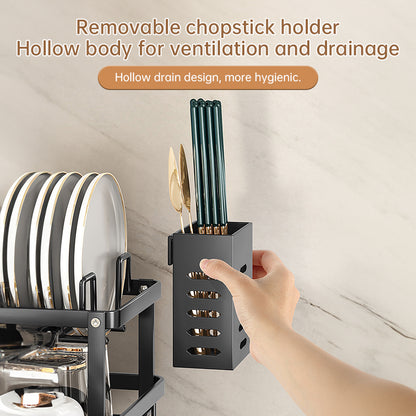 Kitchen Paper Towel, Foil & Plastic Wrap Dispenser – 3-in-1 Wall Mounted Roll Holder with Sliding Cutters